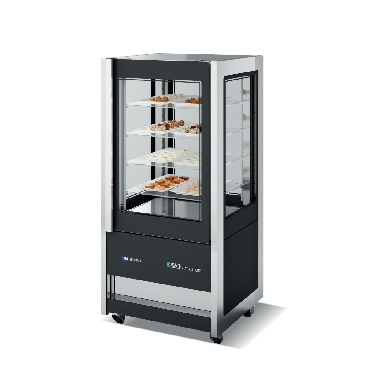 cristal-tower-75-lh-black-1200x1200-2020 Βιτρίνα συντήρηση πανοραμική - Image 1