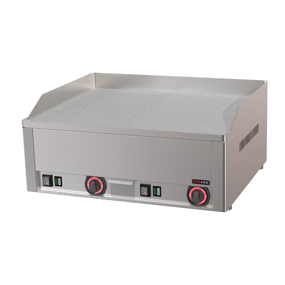 web1-FTHRC-60-E_Durable-1000x1000-1 Πλατώ ηλεκτρικό διπλό 1/2 λείο 1/2 ραβδωτό χρωμίου - Image 1