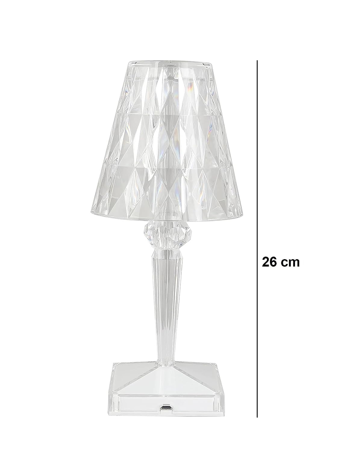 25-9818 ΦΩΤΙΣΤΙΚΟ ΕΠΙΤΡΑΠΕΖΙΟ LED ΡΥΘΜΙΖΟΜΕΝΟ ΑΦΗΣ CRYSTAL ΑΚΡΥΛΙΚΟ 12x26 CM - Image 1