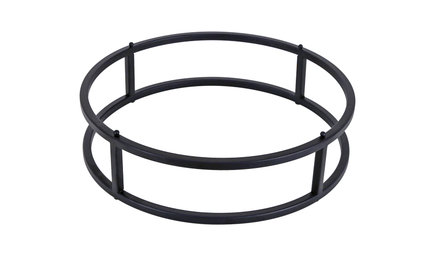 28-1112 ΒΑΣΗ ΣΤΡΟΓΓΥΛΗ BLACK Ø32Χ8 CM IRON ΜΑΥΡΗ - Image 1