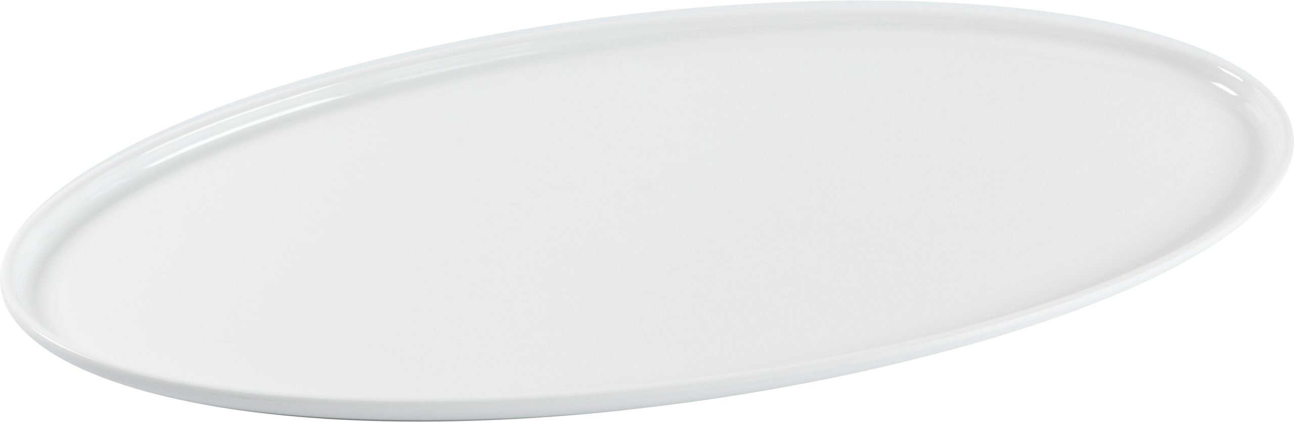 28-1715 ΠΙΑΤΕΛΑ ΟΒΑΛ WHITE 60 x 30 x 1,65 CM ΜΕΛΑΜΙΝΗΣ ΚΙΝΑΣ - Image 1
