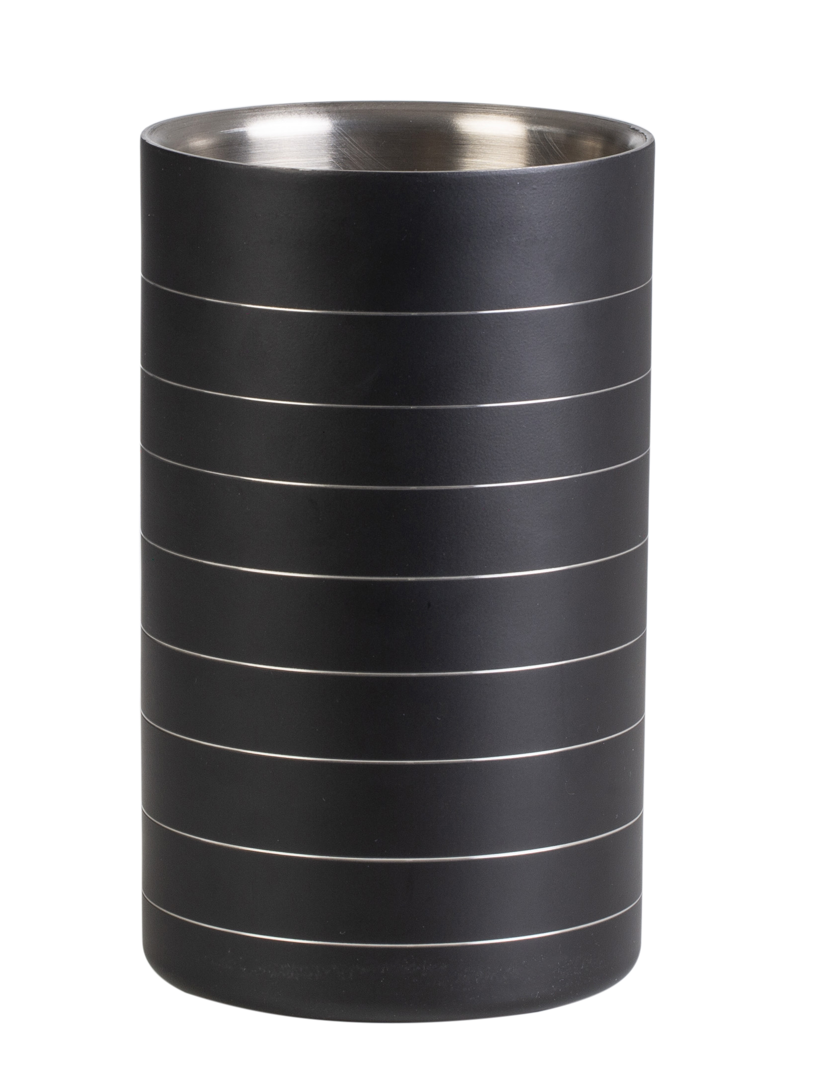 53-2561 ΣΑΜΠΑΝΙΕΡΑ WINE COOLER 19.5Χ12 ΙΣΟΘΕΡΜΙΚΗ, ΜΑΥΡΗ ΜΕ ΡΑΒΔΩΣΕΙΣ - Image 1