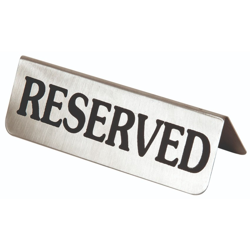 53-403-850x850w ΣΗΜΑ RESERVED INOX ΑΝΑΓΛΥΦΟ 16x4 CM - Image 1