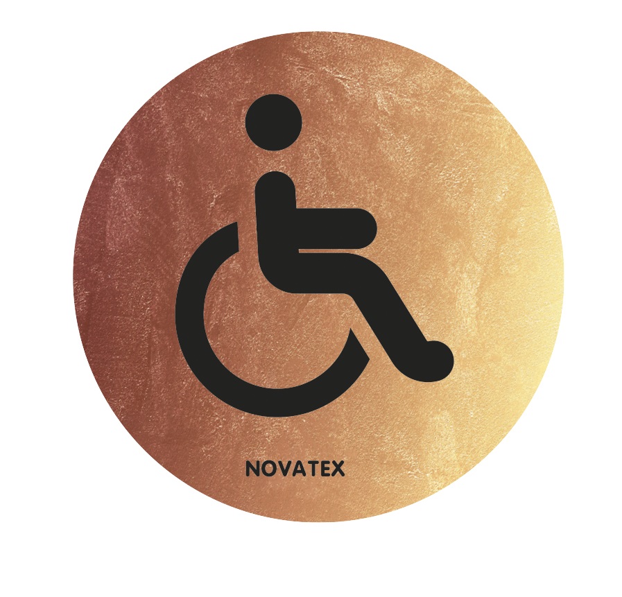 02-615 Σήμα ALU Copper "Προσιτό'' Φ10cm - Image 1