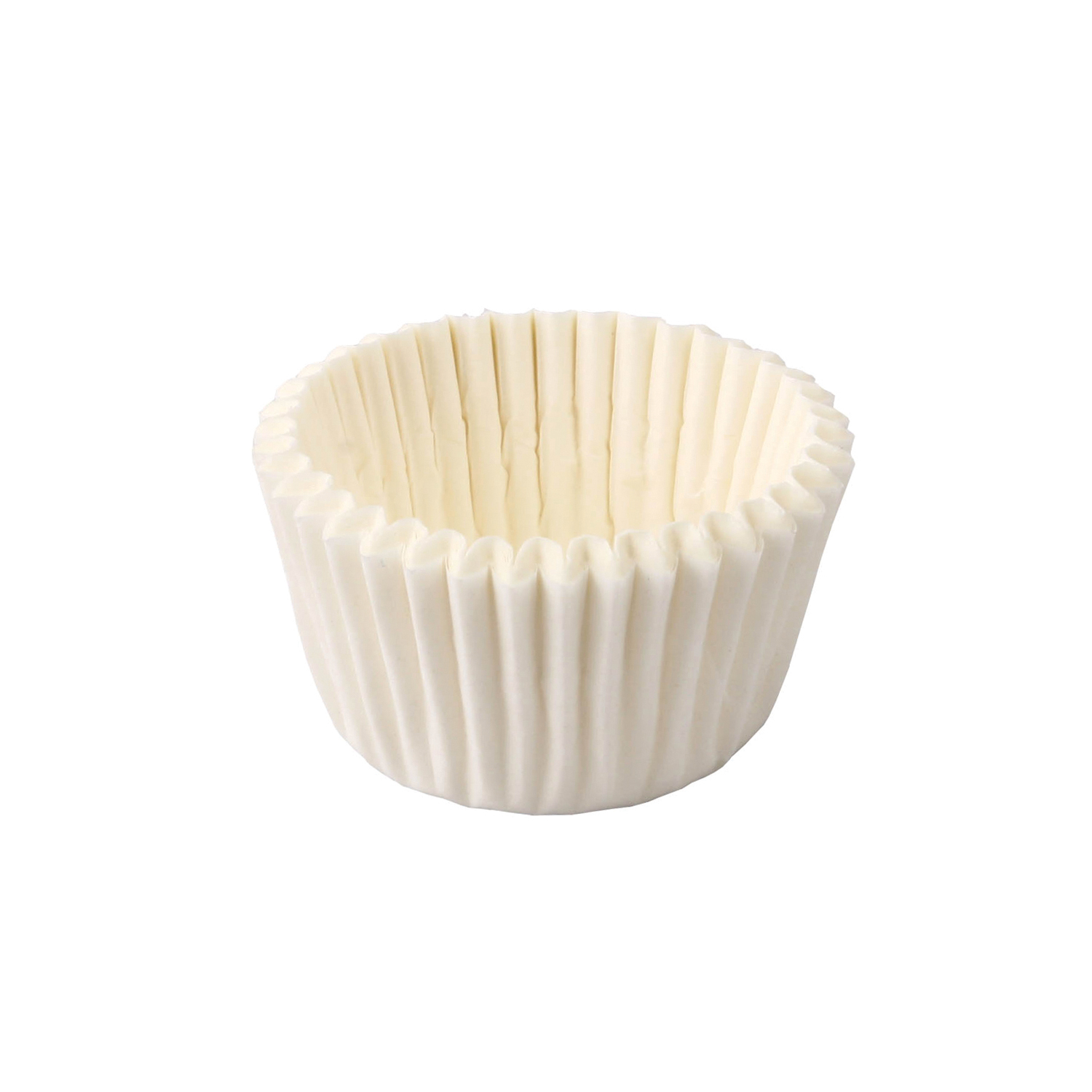 02-920 Θήκη ψησίματος για Cupcakes Petit Beurre - Λευκή 25mm x H 19mm (250 ΤΕΜ) - Image 1