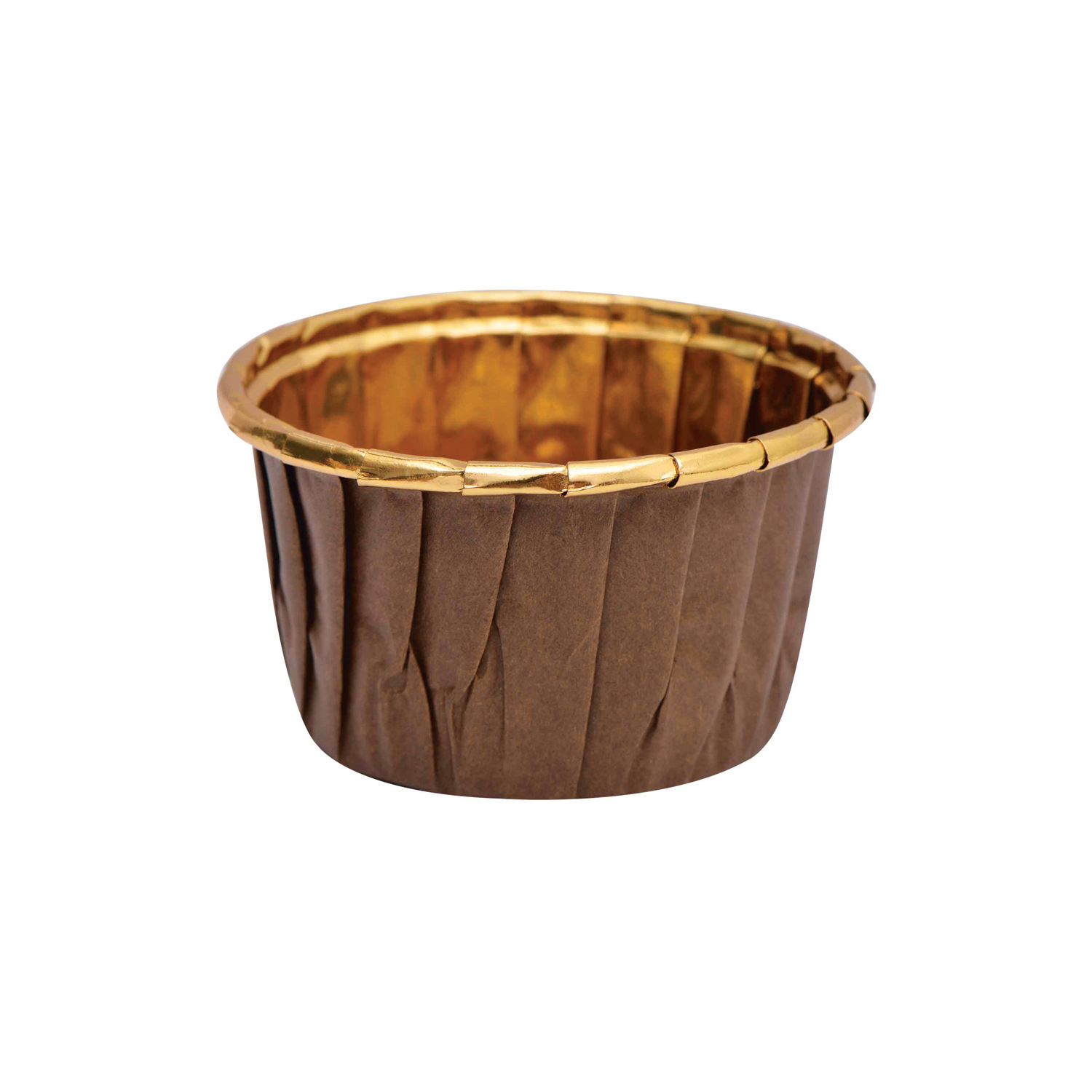 02-926 Θήκη ψησίματος για Cupcakes - Χρυσή-Καφέ 43mm X H 35mm (25 ΤΕΜ) - Image 1