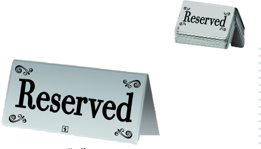 05-209 "Reserved" inox 12x6Ycm - Image 1