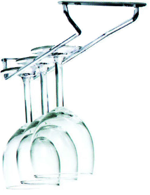05-369 Βάση ποτηριών οροφής 41cm inox - Image 1
