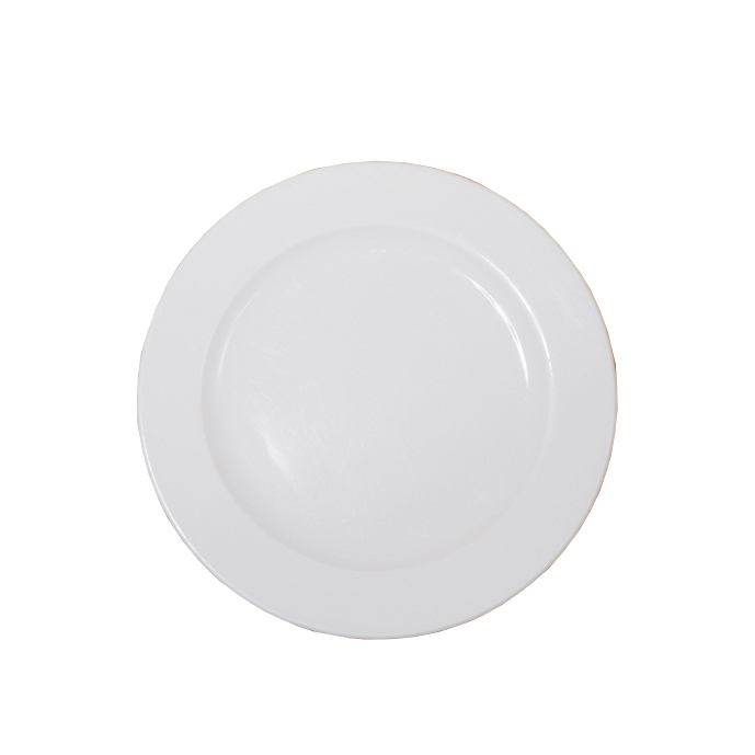 06-202 Πιάτο Rim Shape λευκό 25cm - Image 1