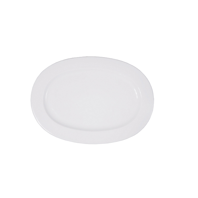 06-221 Πιατέλα οβάλ Rim Shape λευκή 30cm - Image 1