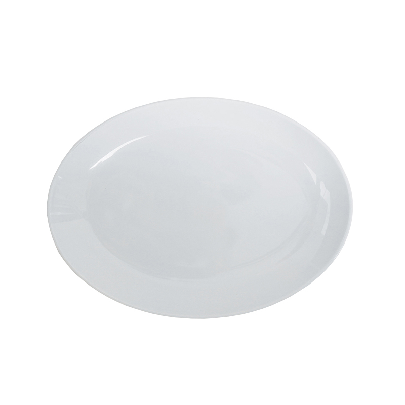06-288-1 Πιατέλα οβάλ Bianca λευκή 32cm - Image 1