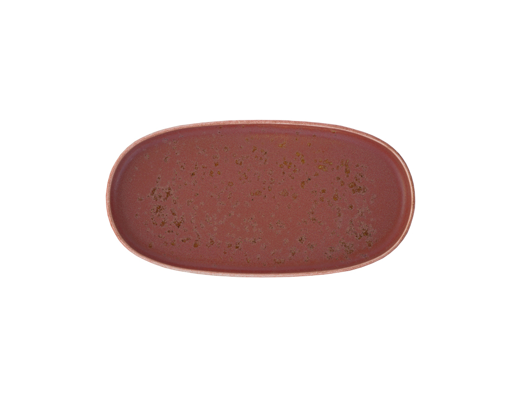 06-398 Πιατέλα οβάλ Elipse Rosa 30x15cm - Image 1