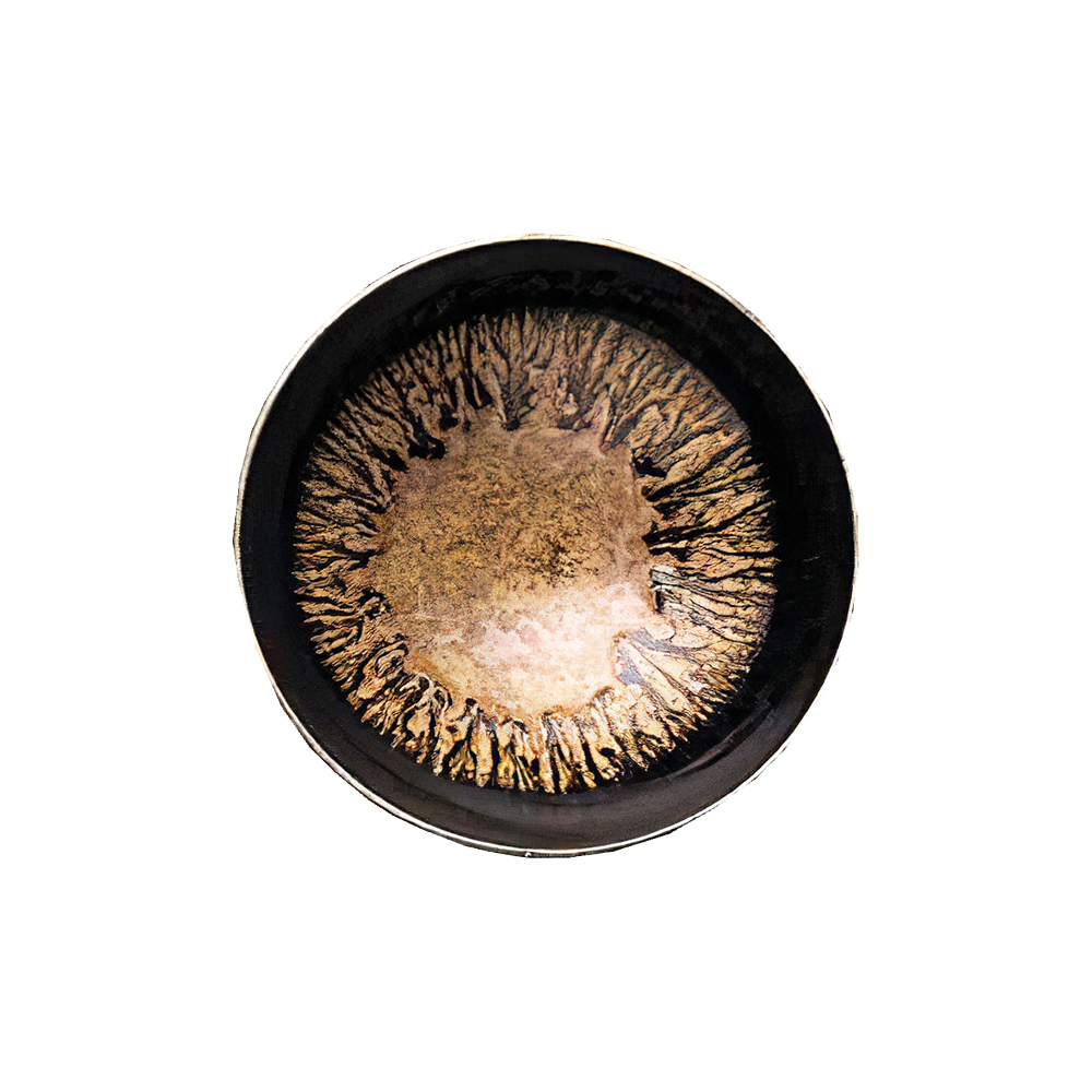 06-463 Πιάτο πορσελάνη βαθύ Golden Flakes 19cm - Image 1