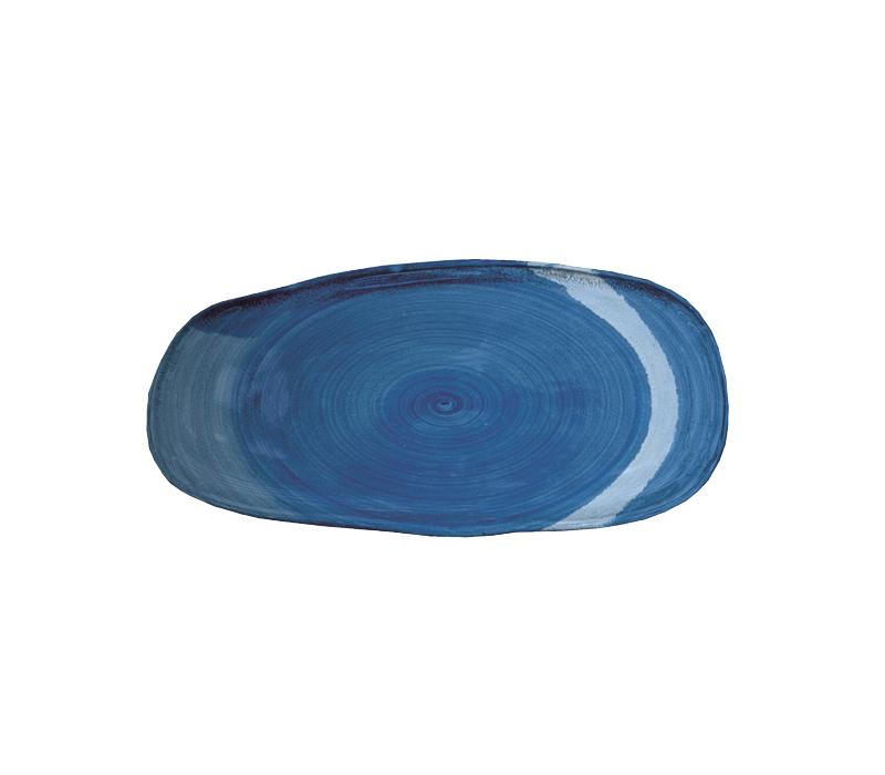 06-839 Πιατέλα οβάλ πορσελάνη Natural Blue 24cm - Image 1