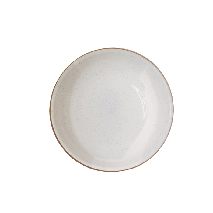 06-851 Πιάτο βαθύ πορσελάνη Natural Beige 18,5cm - Image 1