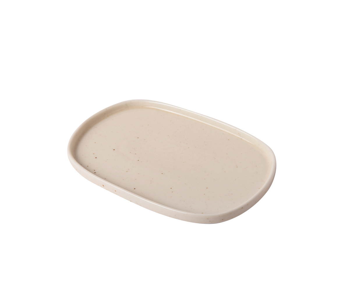06-910 Πιατέλα οβάλ Flakes Vanilla 28x20cm - Image 1