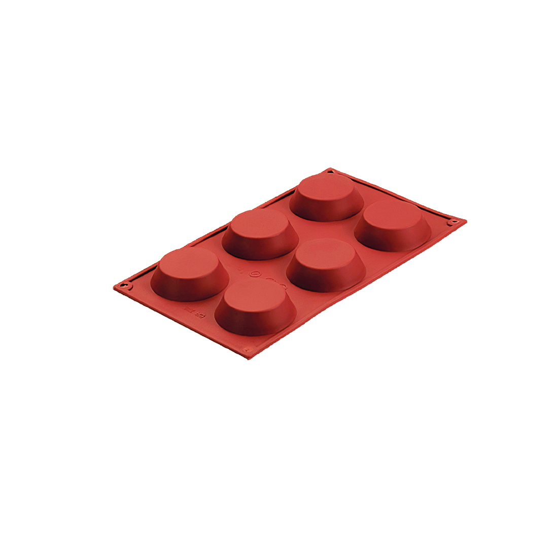 10-252 Καλούπι ζαχ/κής σιλικόνης 6x70ml στρογγ 30x17.5x1cm - Image 1