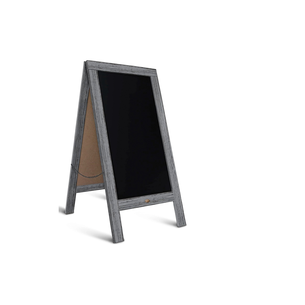 11-025 Πίνακας υγρής κιμωλίας διπλής όψης 50cm x 100cm Grey - Image 1