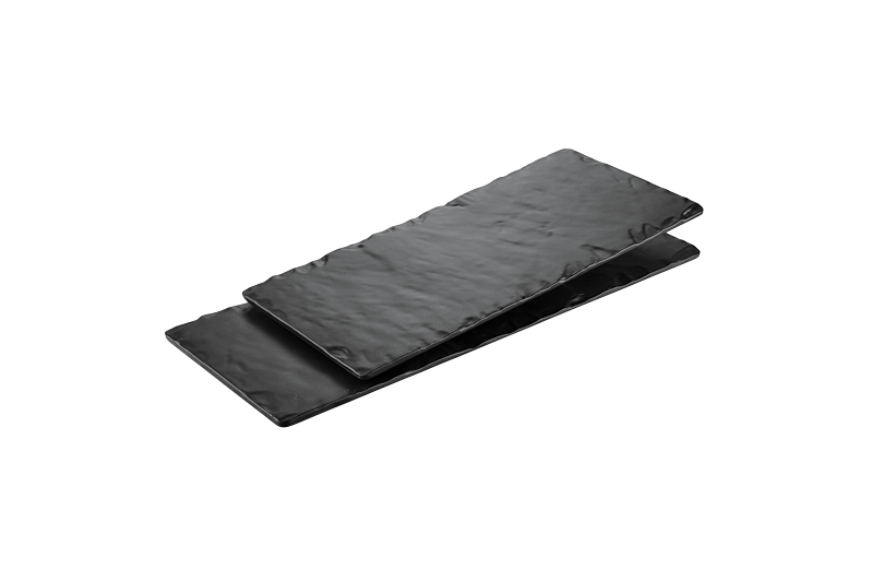 12-319 Πλατώ μελαμίνης ορθογώνιο μαύρο 50x24.8x1.7cm - Image 1