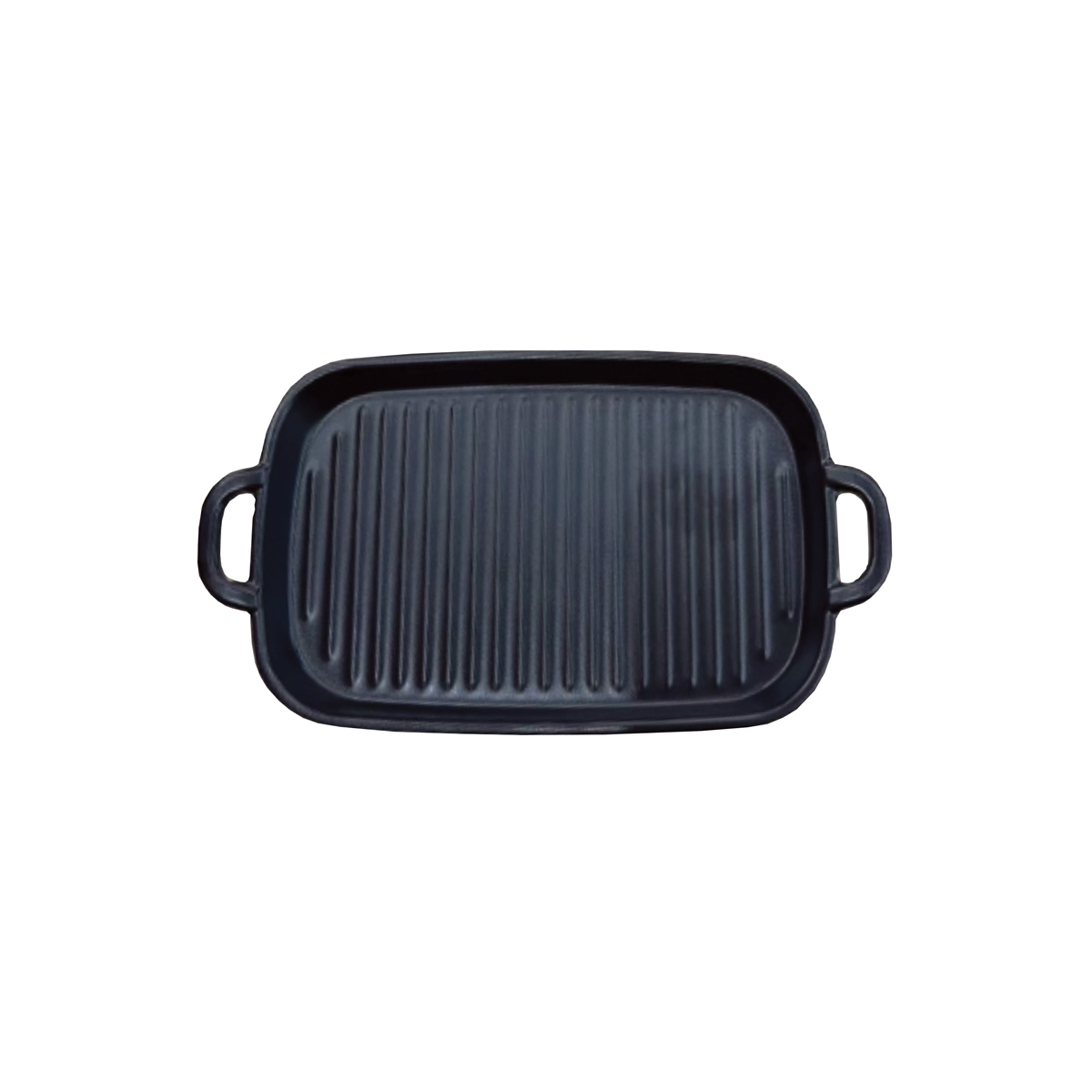 Book6 Πιατέλα grill μελαμίνης με 2 χερούλια μαύρο 29.5x24.5x15cm - Image 1