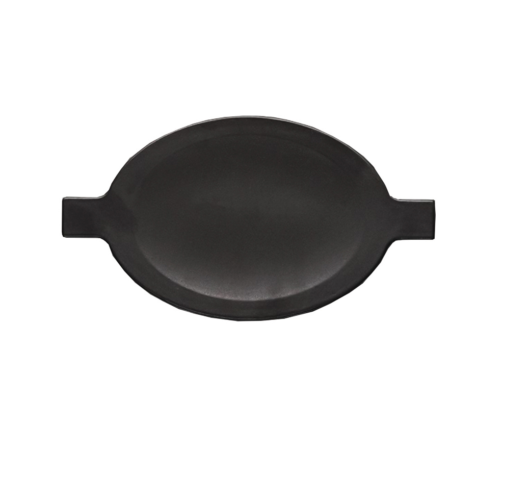15-012 Πιατέλα Πορσελάνης οβάλ βαθιά Wings Black 31cm x 17cm - Image 1