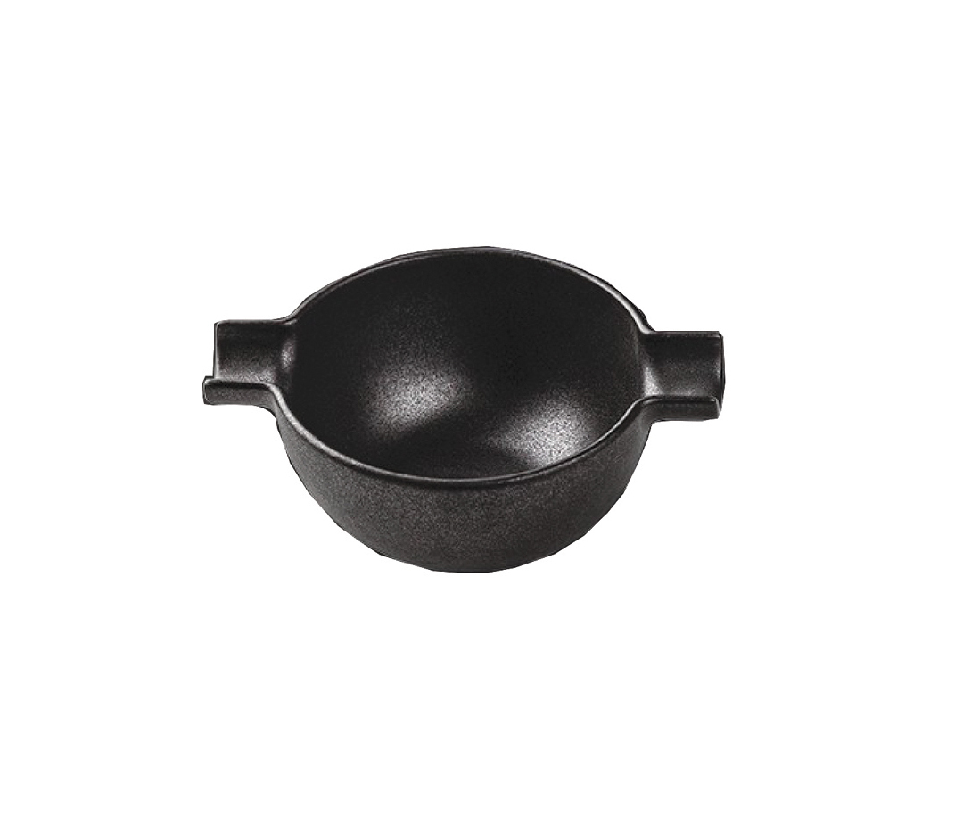 15-023 Μπωλάκι Πορσελάνης στρόγγυλο Wings Black 12cm x 8cm - Image 1
